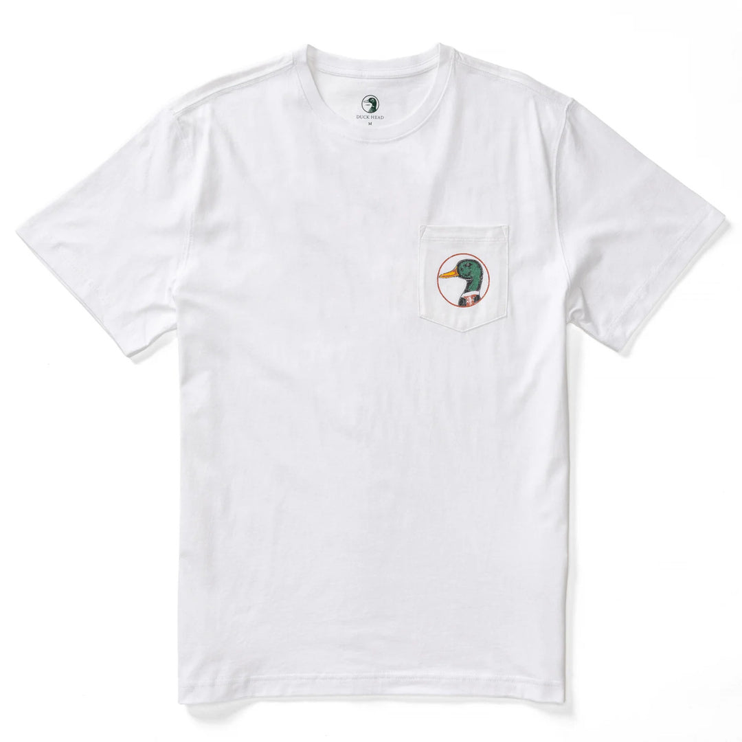 Duckhead Distressed Logo Short Sleeve T-Shirt: White