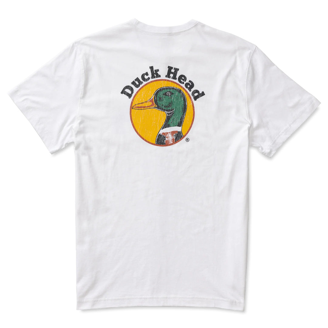 Duckhead Distressed Logo Short Sleeve T-Shirt: White