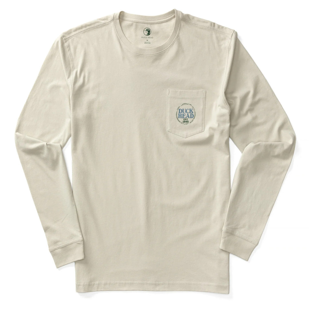 Duck Head Double Duck Long Sleeve T-Shirt: Stone