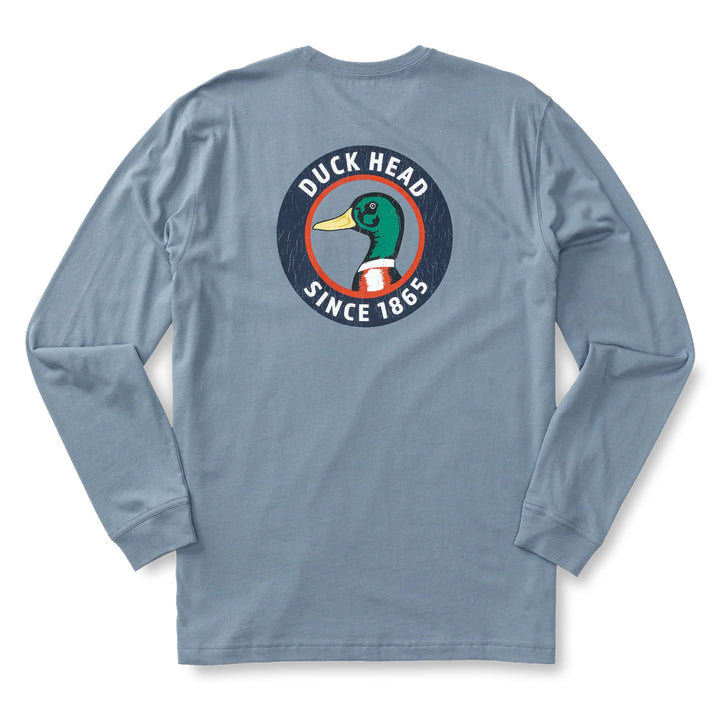 Duck Head Nostalgia Long Sleeve T-shirt: Stone Blue