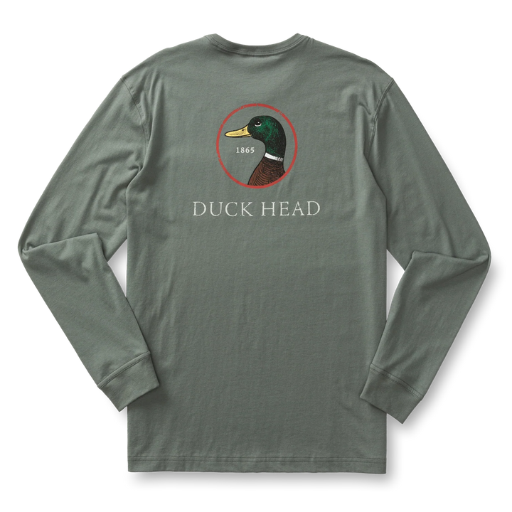 Duck Head Logo Long Sleeve T-Shirt: Sedona Sage