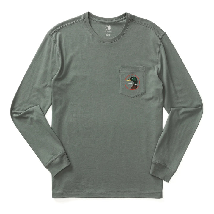 Duck Head Logo Long Sleeve T-Shirt: Sedona Sage