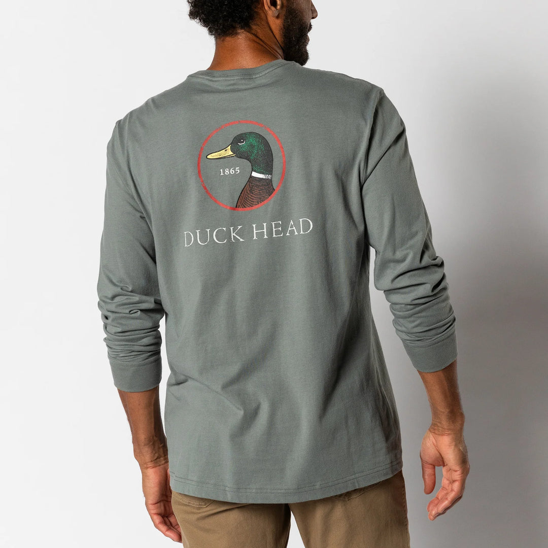 Duck Head Logo Long Sleeve T-Shirt: Sedona Sage