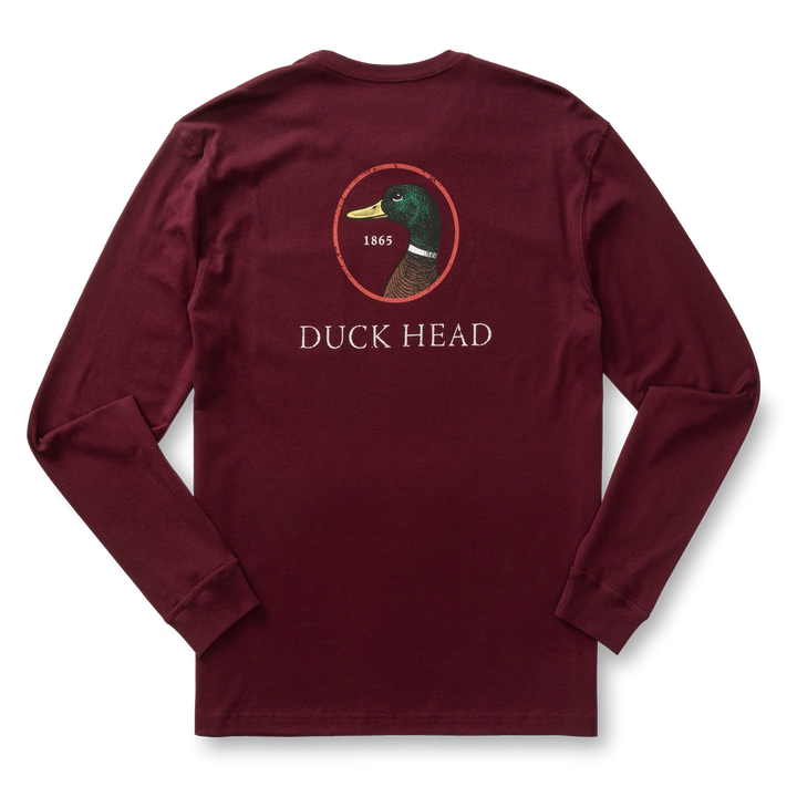 Duck Head Logo Long Sleeve T-Shirt: Fig