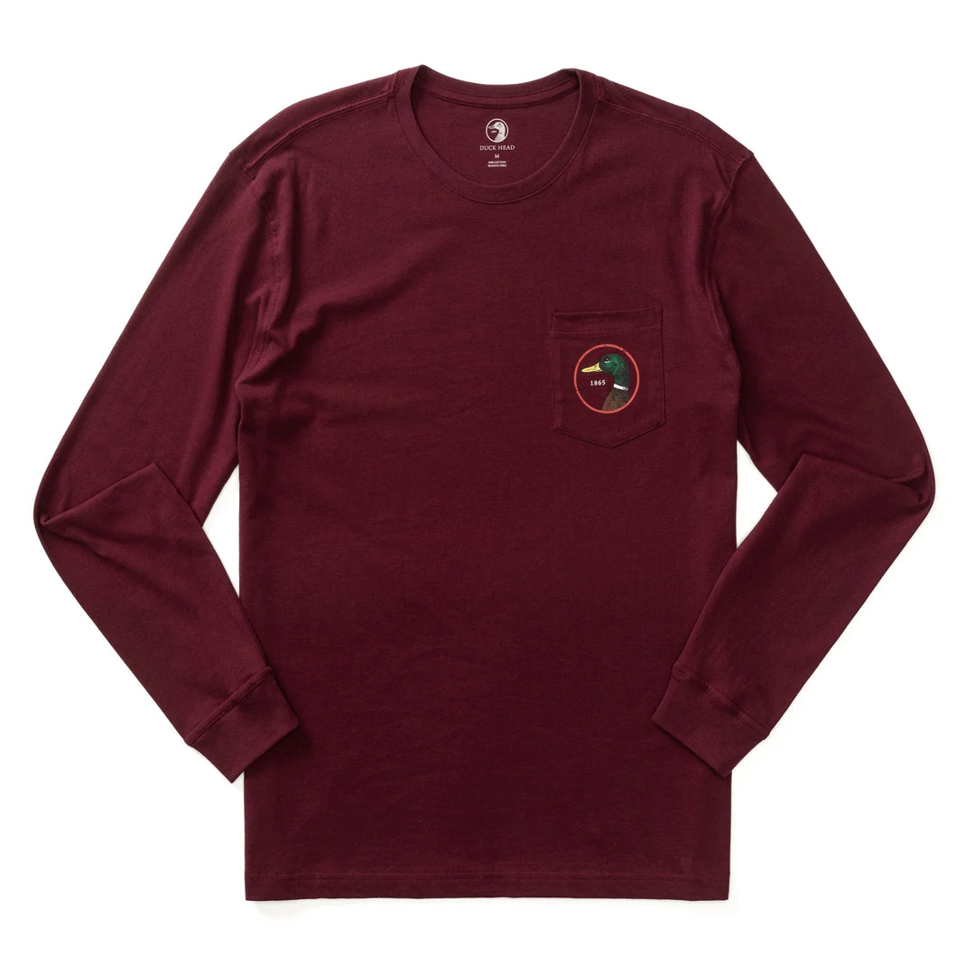 Duck Head Logo Long Sleeve T-Shirt: Fig