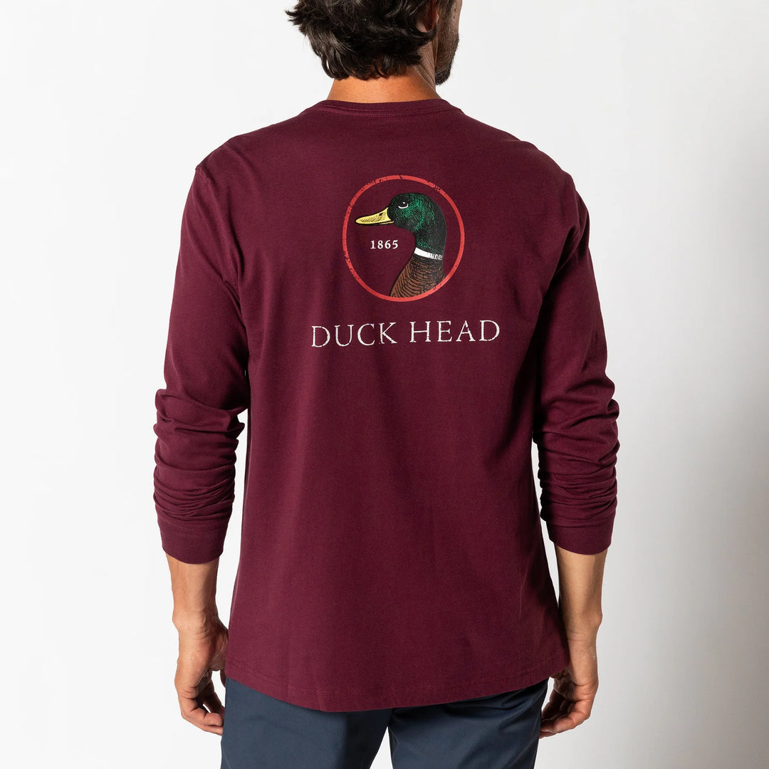 Duck Head Logo Long Sleeve T-Shirt: Fig