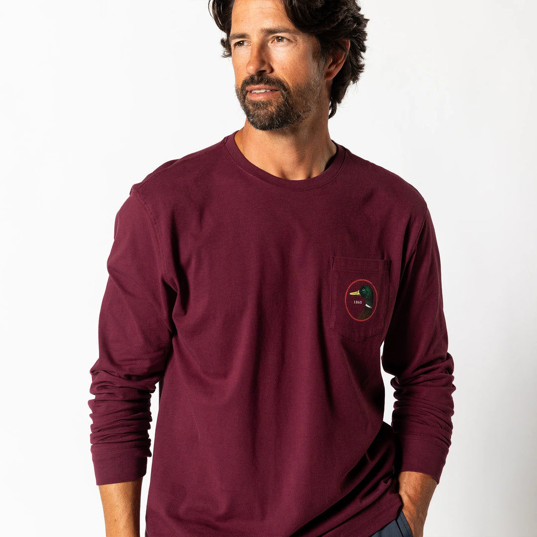 Duck Head Logo Long Sleeve T-Shirt: Fig