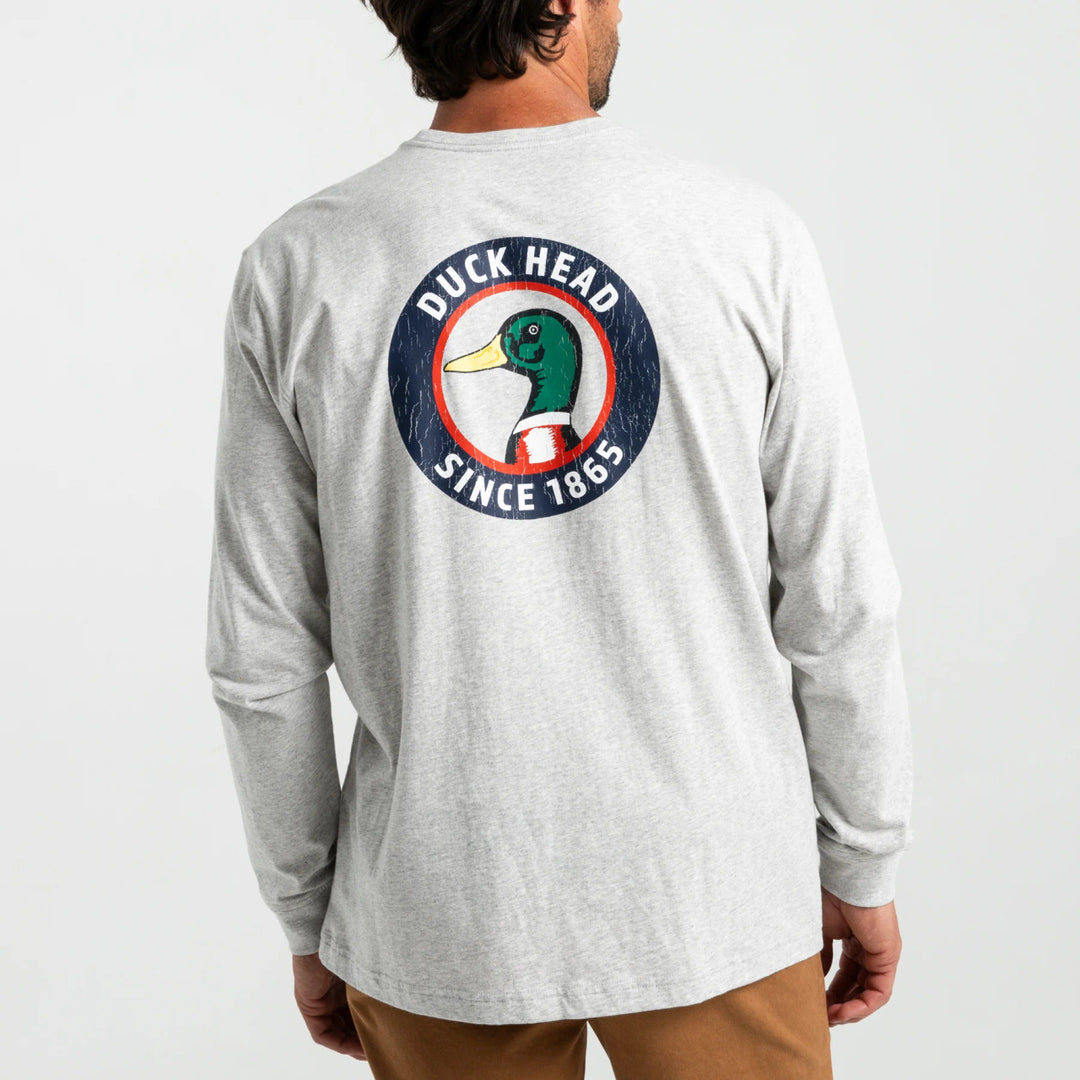 Duck Head Nostalgia Long Sleeve T-shirt: Varsity Grey