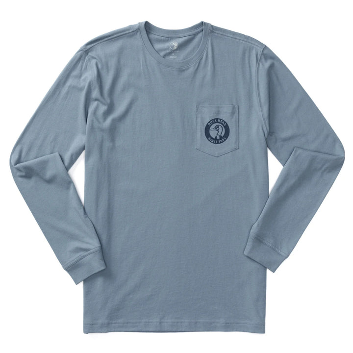 Duck Head Nostalgia Long Sleeve T-shirt: Stone Blue