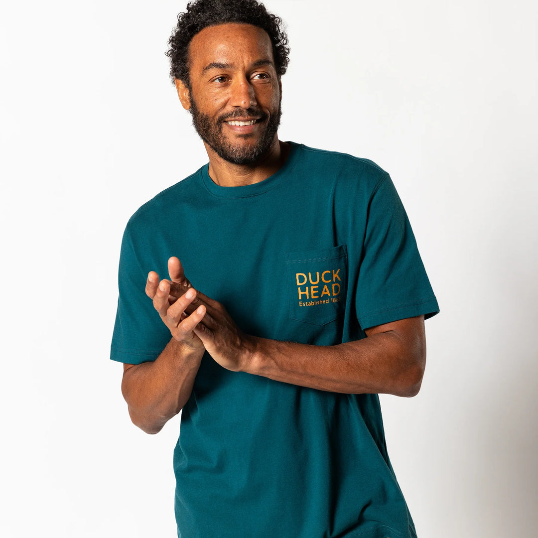 Duck Head Field Tested Short Sleeve T-shirt: Emerald Green