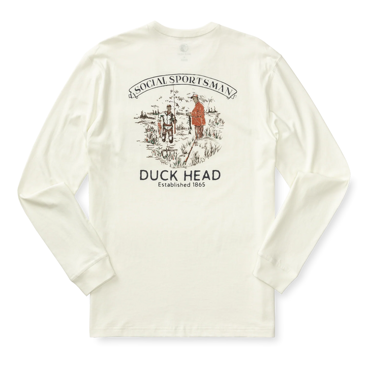 Duck Head Fisherman's Folklore LS T-Shirt: Soft White