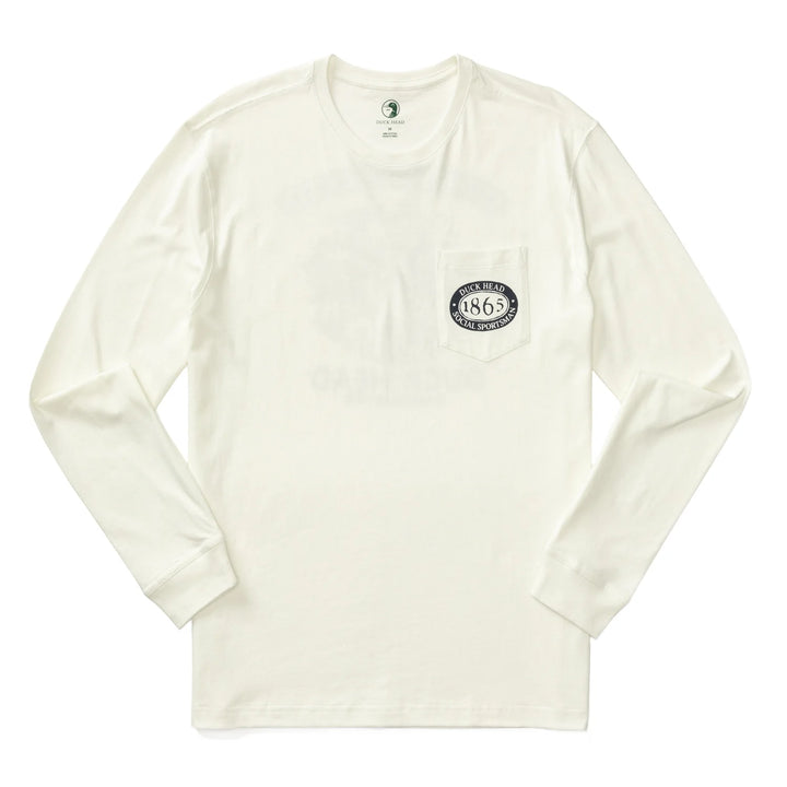 Duck Head Fisherman's Folklore LS T-Shirt: Soft White