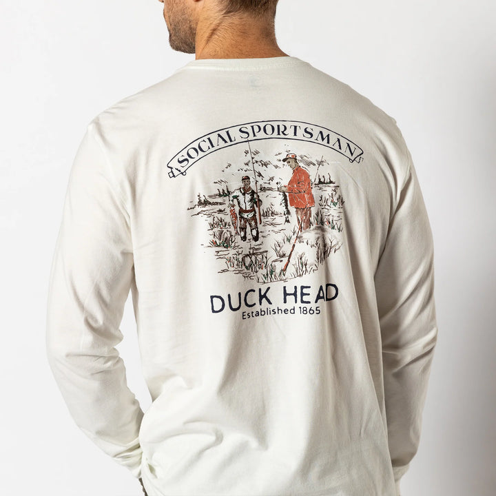 Duck Head Fisherman's Folklore LS T-Shirt: Soft White