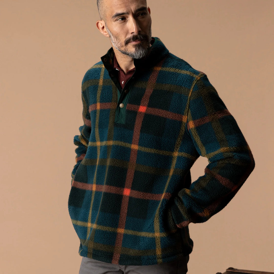 Duck Head Pineview Fleece 1/4 Snap Pullover: Pine Grove