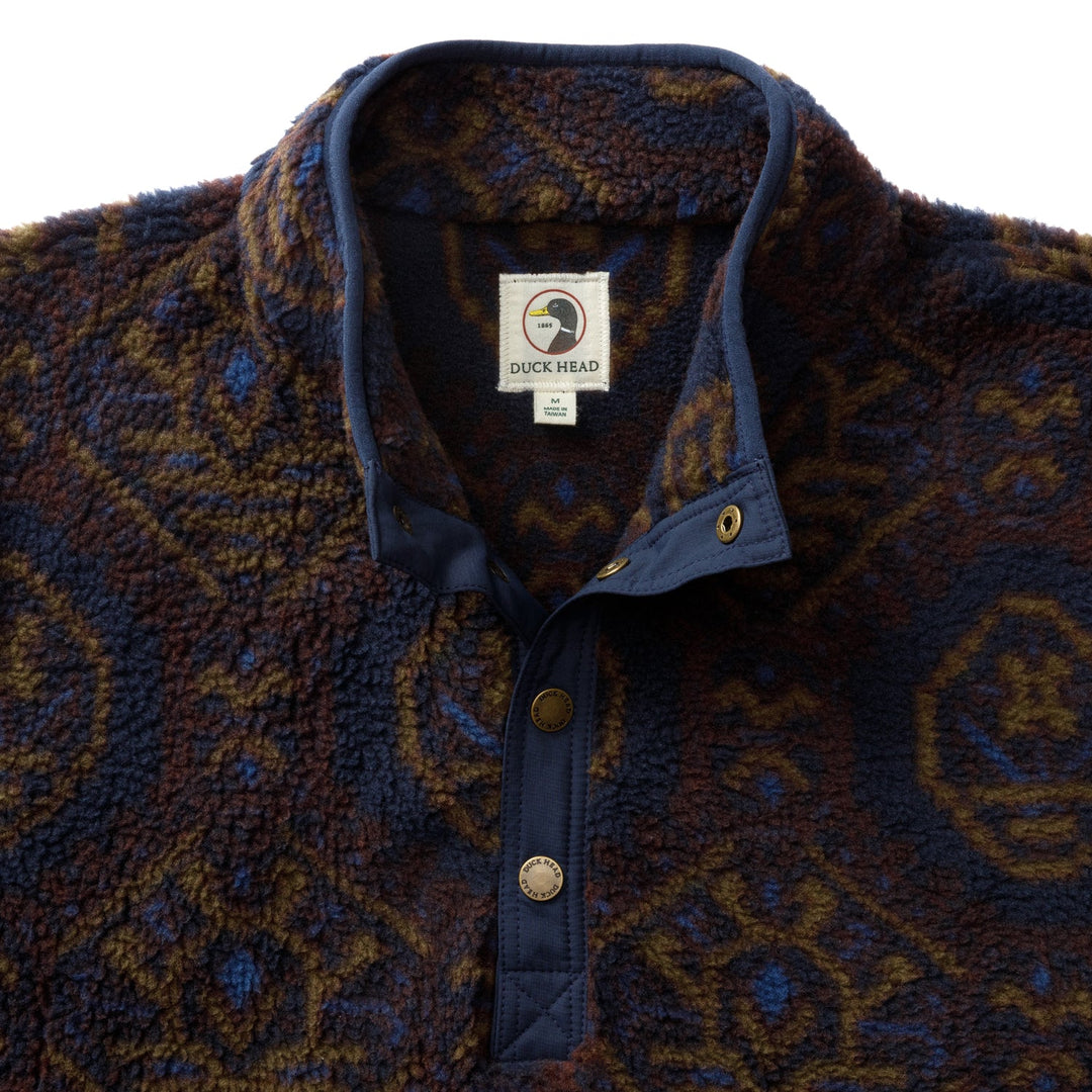 Duck Head Pineview Fleece 1/4 Snap Pullover: Deep Navy