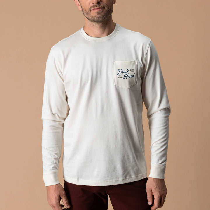 Duck Head Flying Wood Duck T-shirt: Antique White