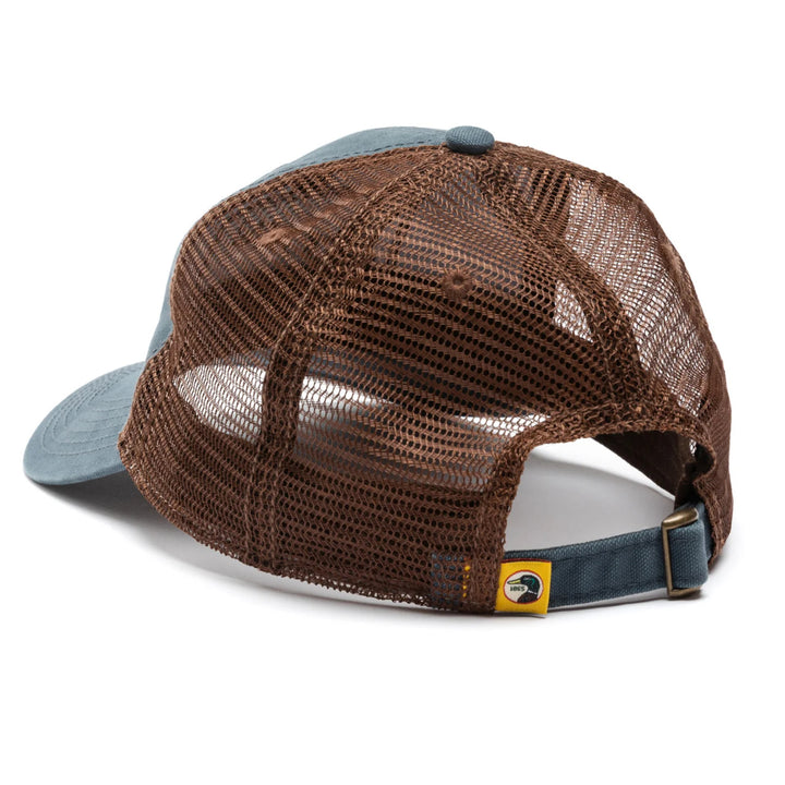 Duckhead Sanforized Patch Trucker Hat: Stormy Blue