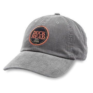 Duckhead Corduroy Patch Hat: Steel Grey