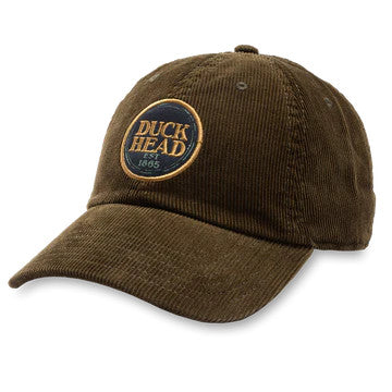 Duckhead Corduroy Patch Hat: Dark Olive