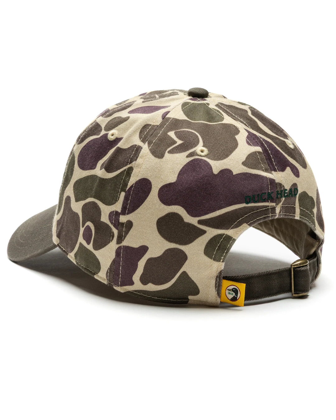Duck Head Circle Patch Twill Hat: Sandrift Khaki Camo