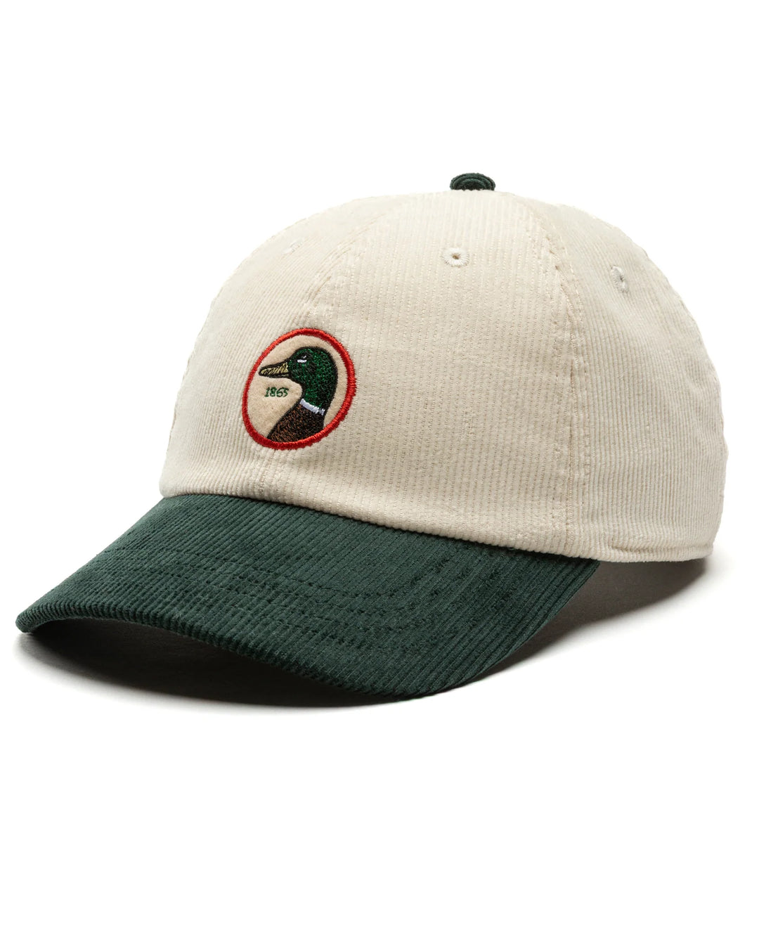 Duck Head Circle Patch Twill Hat: Antique White