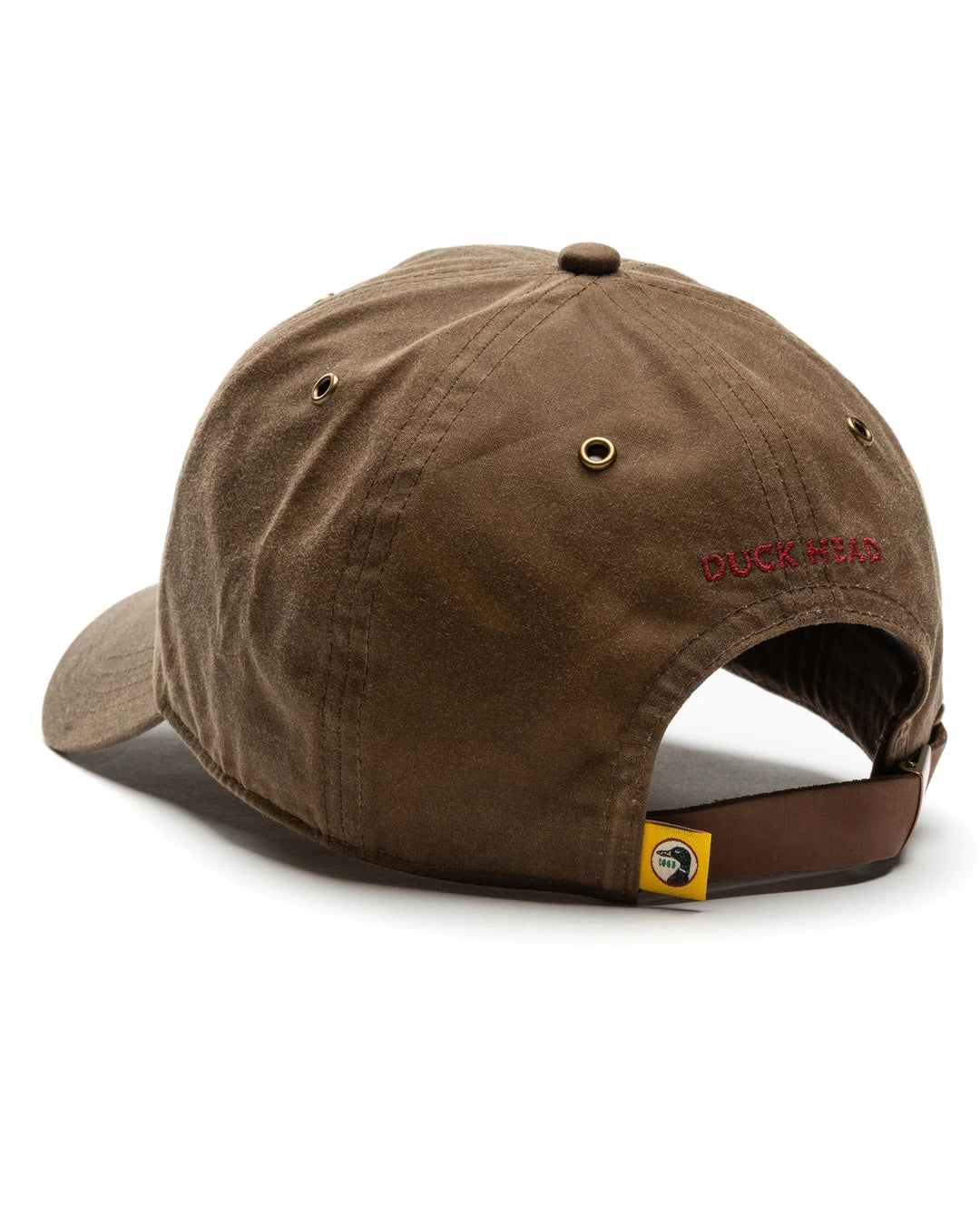 Duck Head Circle Patch Waxed Cotton Hat: Umber Brown