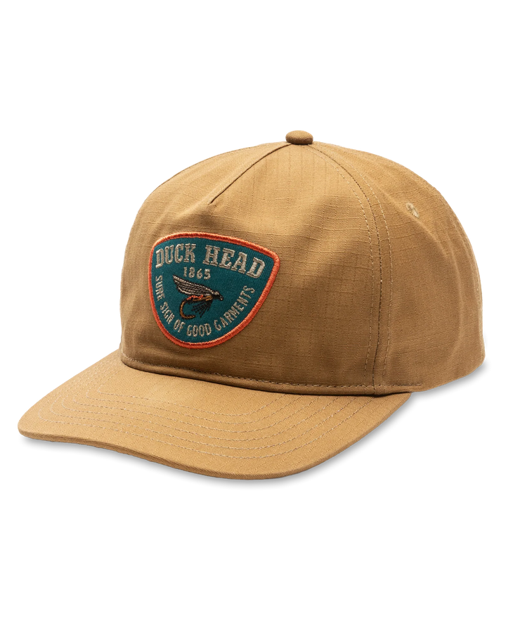 Duck Head Fly Lure Ripstop Unstructured 5-Panel Hat: Bronze Brown