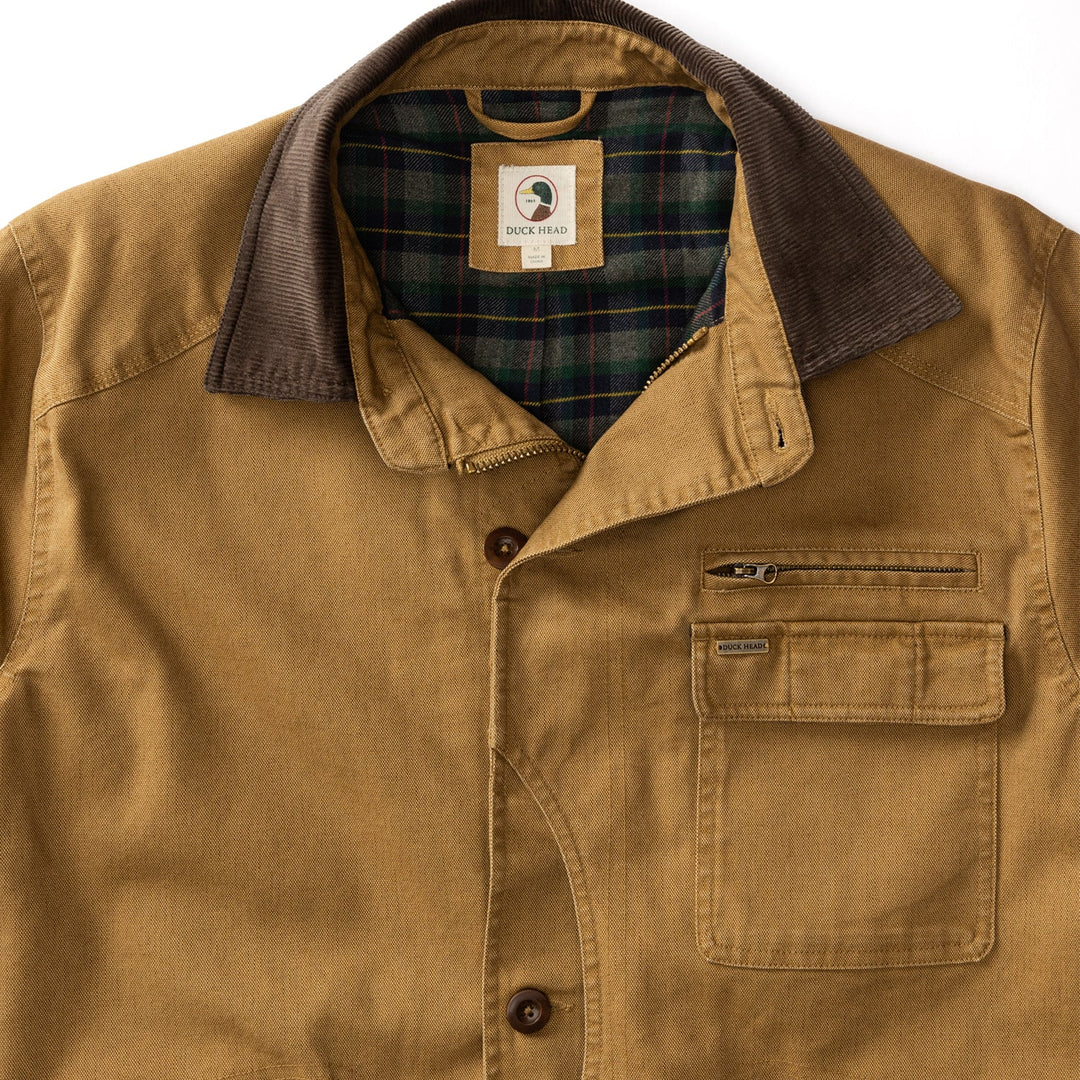 Duck Head Field Canvas Barn Coat: Dull Gold