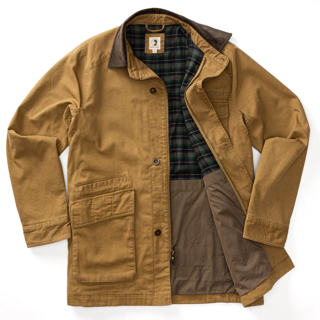 Duck Head Field Canvas Barn Coat: Dull Gold