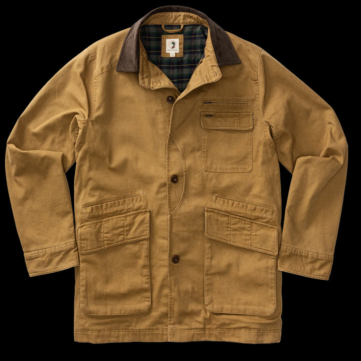 Duck Head Field Canvas Barn Coat: Dull Gold