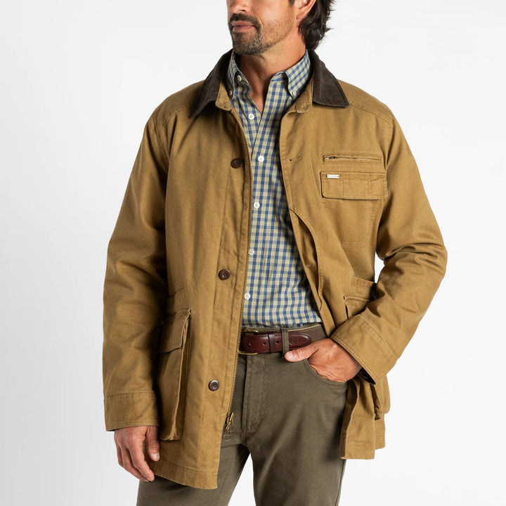 Duck Head Field Canvas Barn Coat: Dull Gold