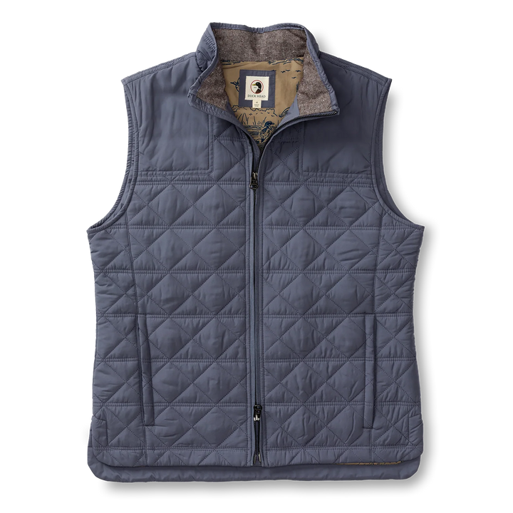 Duck Head Fremont Performance Quilted Vest: Fossil Gray