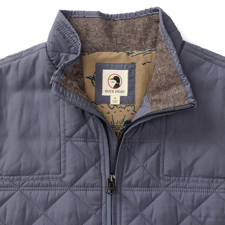 Duck Head Fremont Performance Quilted Vest: Fossil Gray