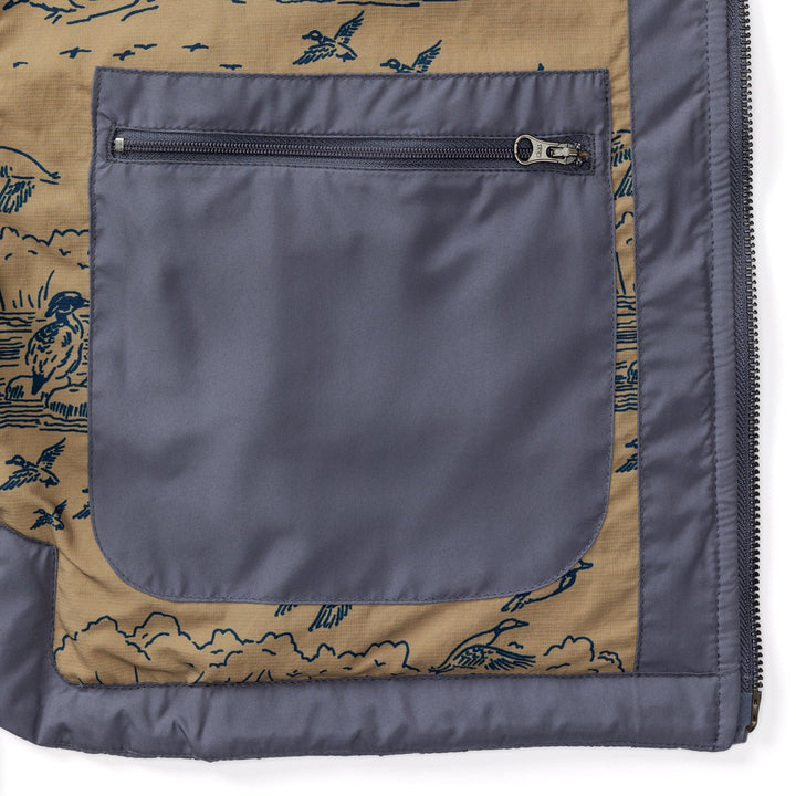 Duck Head Fremont Performance Quilted Vest: Fossil Gray