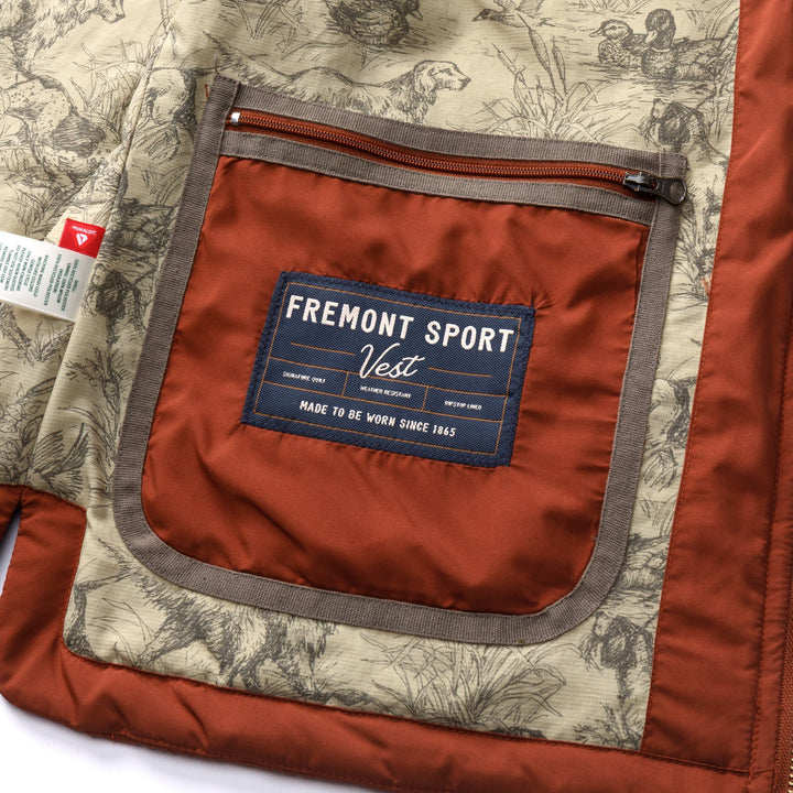 Duck Head Fremont Performance Quilted Vest: Brandy Brown