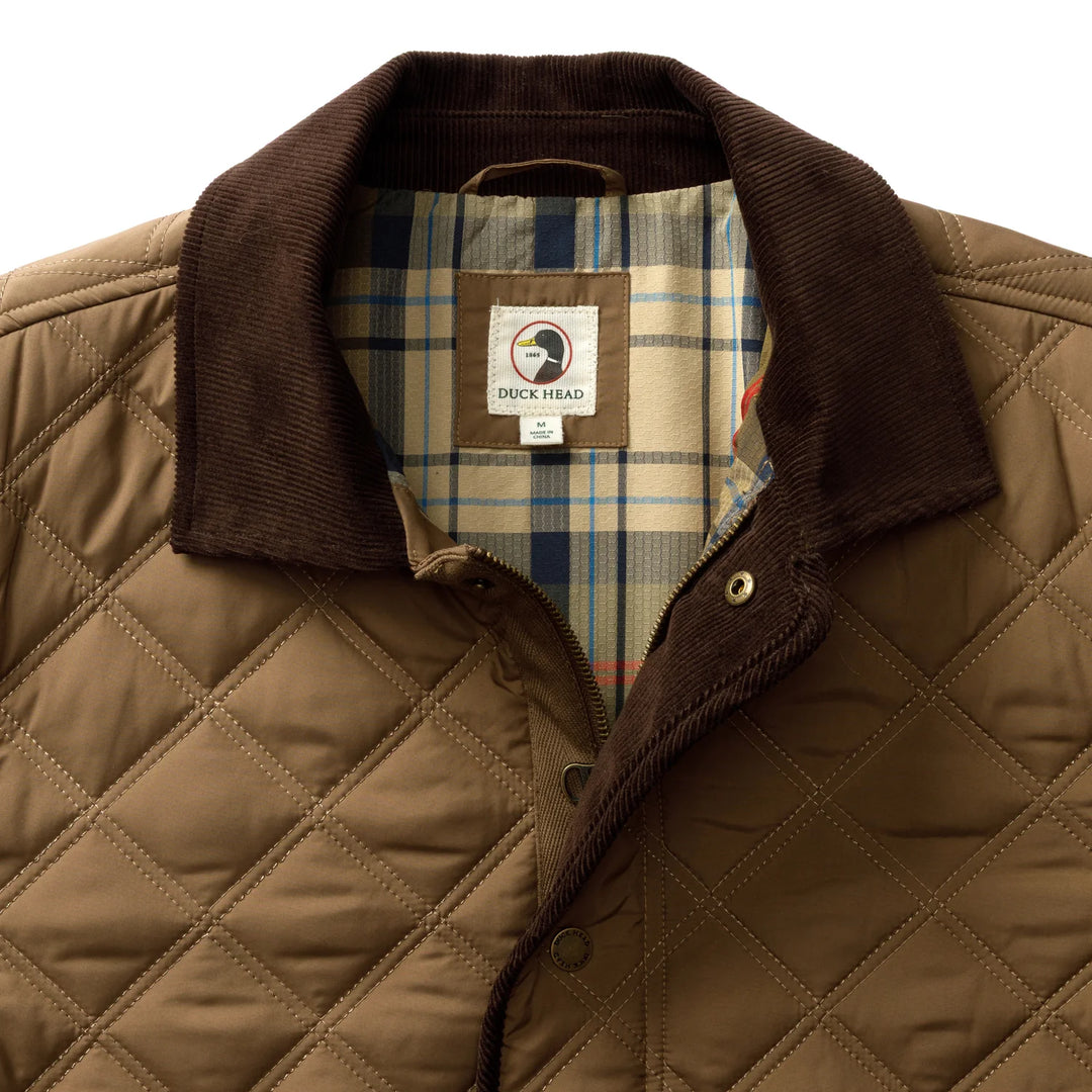 Duck Head Fremont Lodge Performance Quilted Jacket: Dark Taupe