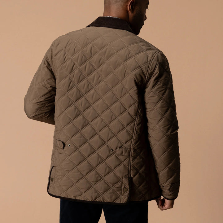 Duck Head Fremont Lodge Performance Quilted Jacket: Dark Taupe