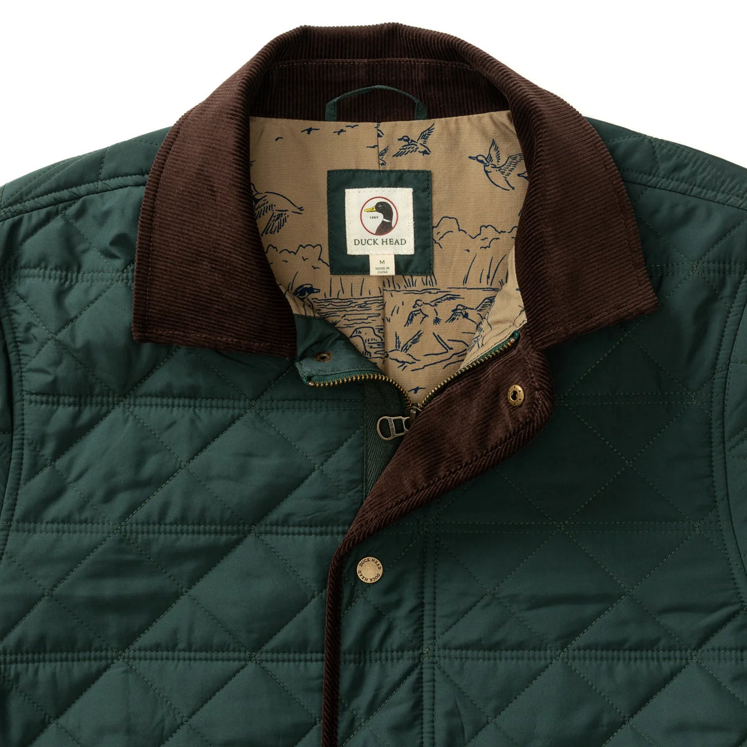 Duck Head Fremont Lodge Performance Quilted Jacket: Spruce Green