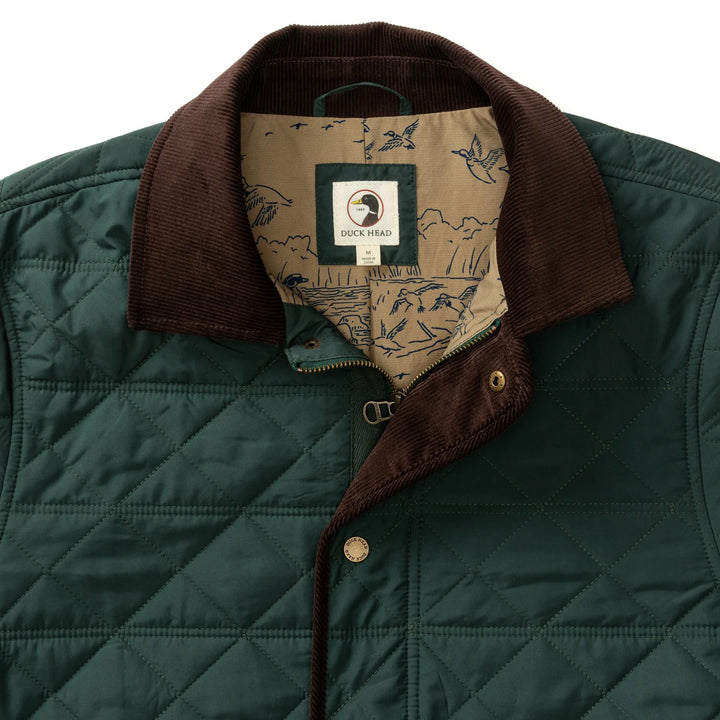 Duck Head Fremont Lodge Performance Quilted Jacket: Spruce Green