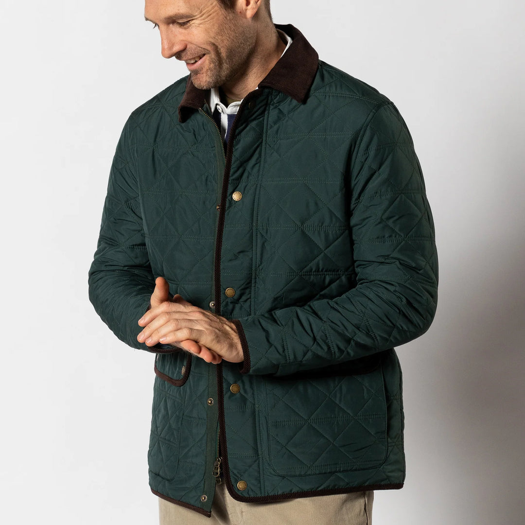 Duck Head Fremont Lodge Performance Quilted Jacket: Spruce Green