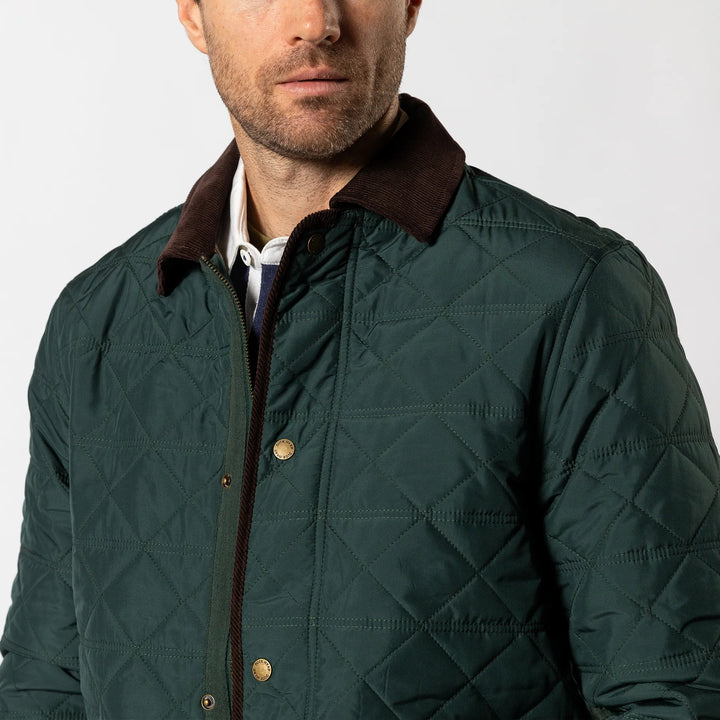 Duck Head Fremont Lodge Performance Quilted Jacket: Spruce Green