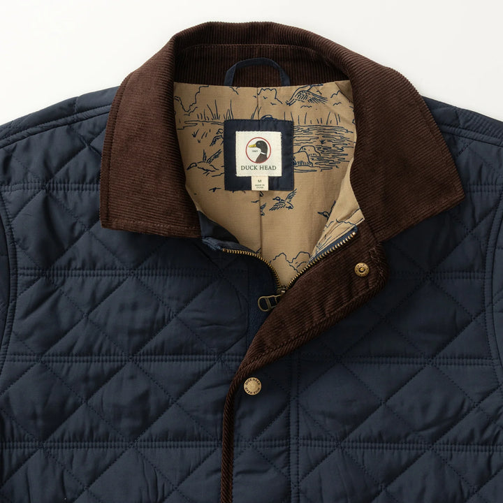 Duck Head Fremont Lodge Performance Quilted Jacket: Navy