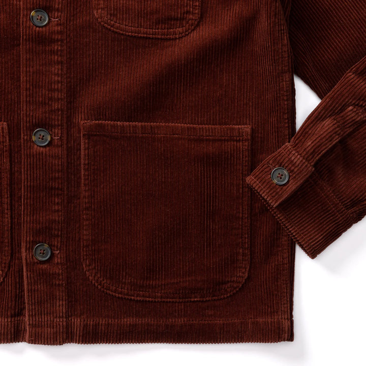 Duck Head Corduroy Chore Coat: Burgundy Brown