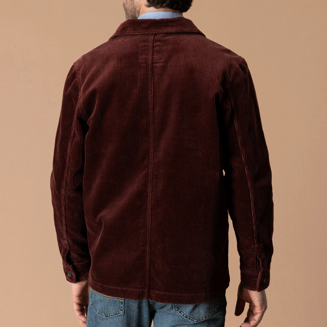 Duck Head Corduroy Chore Coat: Burgundy Brown