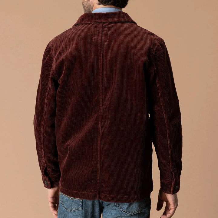 Duck Head Corduroy Chore Coat: Burgundy Brown