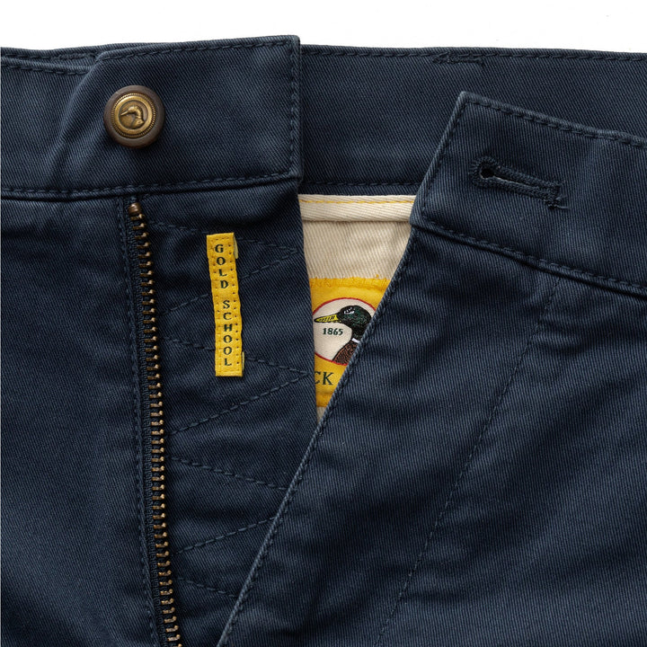 Duckhead 9" Gold School Chino Short: Navy