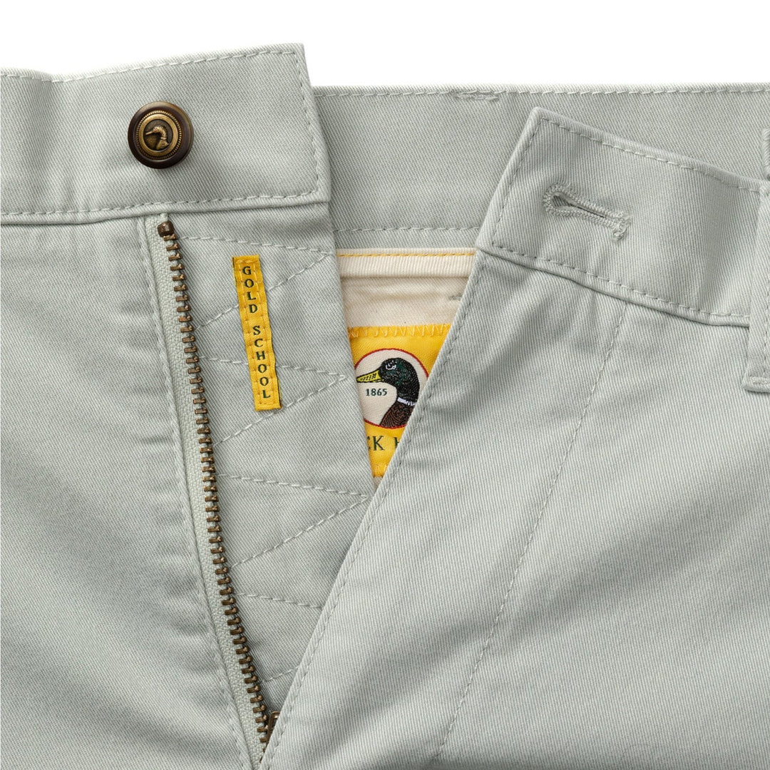 Duckhead 7" Gold School Chino Short: Sandstone Grey