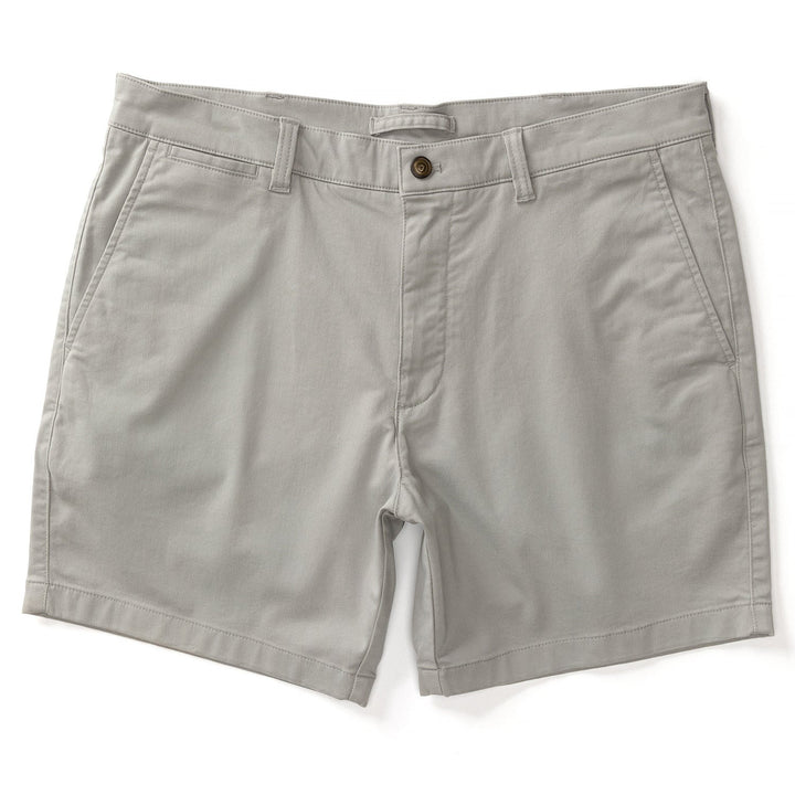 Duckhead 7" Gold School Chino Short: Limestone Grey