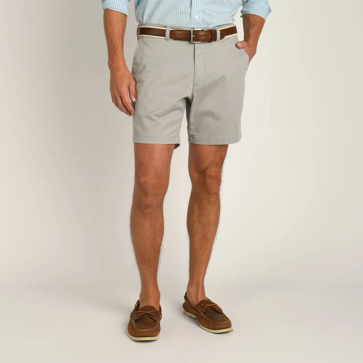 Duckhead 7" Gold School Chino Short: Limestone Grey