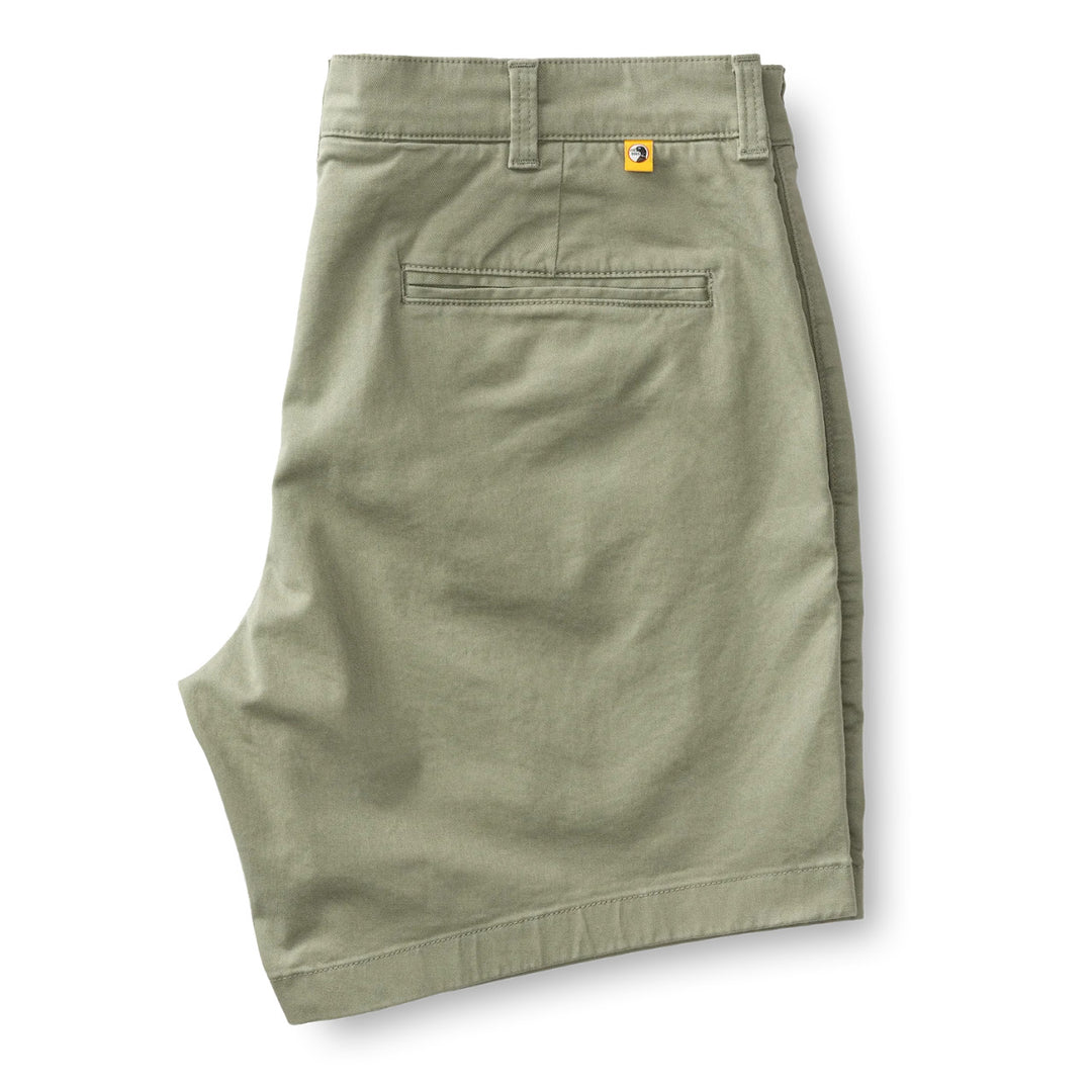 Duckhead 7" Gold School Chino Short: Shadow Green